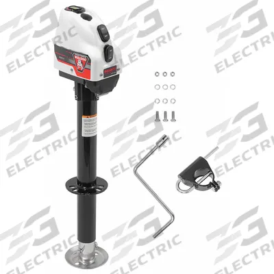 BULLDOG Jack: Power A-Frame Jack, 4,000 lb Static Load Capacity, Topwind, A-Frame - Trailer Jacks without Wheels