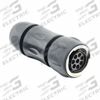 SOURIAU Electrical Connector: Trim Trio UTGX 12, Plug with Cable Gland, 8 Contacts, 10 A, 500V (MPN UTGX6JC128S). Key specifications — attr1043586: 30 AWG to 14 AWG; attr1043574: Contacts Not Included; attr1020114: SOURIAU; attr1043080: 1/3 Bayonet; attr1043085: IP69K; attr1043079: Trim Trio UTGX; attr1043575: Female; attr1043093: 500V.