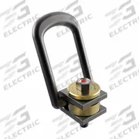 JERGENS Hoist Ring: Pivot/Swivel, w/Indicator, Black Oxide-Coated Steel, M24-3.00, Max. 6,725 lb (MPN 47586LC). Key specifications — Brand: JERGENS; Thread Size: M24-3.00; Operation: Side-Pulling.