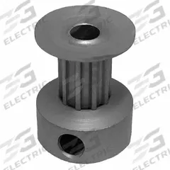 APPROVED VENDOR Timing Pulley: Trapezoidal, Fixed, For MXL Timing Belt Section, For 1/4 in Belt Wd (MPN 10MP025-6CA1). Key specifications — attr1328229: APPROVED VENDOR; attr1328272: Trapezoidal; attr1328235: Anodized.