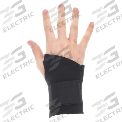 CONDOR Wrist Support: Ambidextrous, L Ergonomic Support Size, Black - CONDOR Double Strap Wrist Support