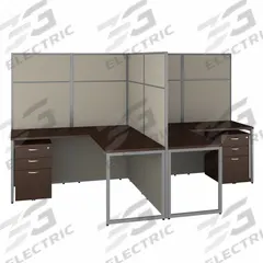 BUSH BUSINESS FURNITURE Modular Cubicle Workstation: 66 in Overall Ht, 60 in Overall Wd, Cherry (MPN EODH56SMR-03K). Key specifications — Brand: BUSH BUSINESS FURNITURE; Office Cubicle Color: Cherry.