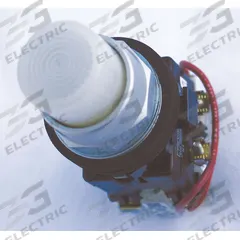 EATON Illuminated Push Button: Illuminated, Extended Profile, Metallic, 30 mm, 1NC (MPN HT8GBWBF3). Key specifications — Brand: EATON; Action: Momentary; Series: HT800; Push Button Material Type: Metallic.