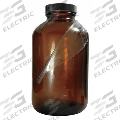APPROVED VENDOR Wide Mouth Bottle: 250 mL, 45-400, Amber, 24 Bottles - Safety Coated Wide Mouth Round Glass Lab Bottles