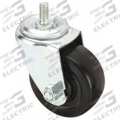 APPROVED VENDOR Stem Caster: Swivel, 3 in Wheel Dia., 1 1/4 in Wheel Wd, Rubber, 3/4 in Stem Lg (MPN 1G010). Key specifications — Brand: APPROVED VENDOR; Thread Size: 3/8"-16; Roll Up: Swivel.