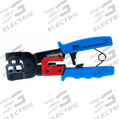 IDEAL Ratchet Crimper: For RJ-11/RJ-12/RJ-45, Cat5e/Cat6, 13 in Overall Lg - Modular Data Plug Crimpers