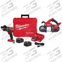MILWAUKEE Drill Driver and Band Saw Kit: 2 Tools, Drill/Portable Band Saw, 18 V DC Volt, M18 FUEL™ (MPN 2903-22, 2829-20). Key specifications — attr1176460: Portable Band Saw.