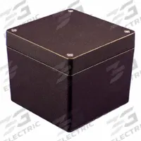 HAMMOND Enclosure: Die-Cast Aluminum, 4 in x 4 in x 4 in, NEMA 1/12/13/4/4X, Solid Cover, Screw On (MPN 1550Z137BK). Key specifications — Brand: HAMMOND; Closure Method: Screws; Enclosure Material: Die-Cast Aluminum; Knockouts: Not Included.