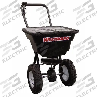 WESTWARD Manual Walk-Behind Spreader: Landscape, Lawn and Agriculture, 80 lb Capacity - Salt & Ice Melt Spreaders