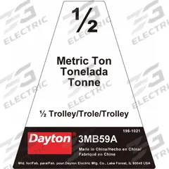 DAYTON Name Plate: GGS_49668, 3MB59. Key specifications — Manufacturer Part Number: GGS_49668; Compatible Manufacturer Model Number: 3MB59.