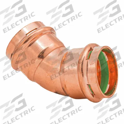 QUICKFITTING SUREPRESS Press Copper 45-Degree Elbow: 1 1/4 in CTS x 1 1/4 in CTS size - Plumbing Copper & Bronze Press Tube Fittings with Seal Window
