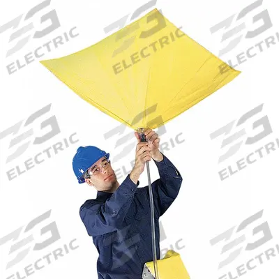 PIG Leak Diverter Tarp: 30 in Lg, 30 in Wd, Hooks Leak Diverter Mounting, Polyester/PVC - Under the Ceiling Leak Diverters