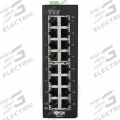 TRIPP LITE Ethernet Switch: Managed, DIN Rail, 16 Ports, RJ45, 10/100/1000 Mbps, IP30 (MPN NGI-S16). Key specifications — Port Type: RJ45; Manufacturer Part Number: NGI-S16; Brand: TRIPP LITE; Features: Manages and Monitors Devices via Innovative Lamungan Management Platform; IP Rating: IP30; Maximum Input Voltage: 12/60V DC; Mounting Location: DIN Rail; Network Interface: 10/100/1000 Mbps.