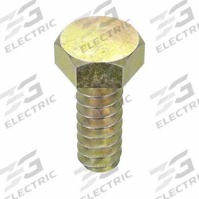 SEMS Screw: M6.3 Size, 14 mm Lg, Steel, Zinc Yellow, External Hex, Hex Washer - Hex Head Washer Sheet Metal Screws