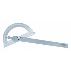 INSIZE Manual-Reading Protractor: 19 45/64 in Blade Lg, 0°to 180°, 1° Graduations, +/-0.3° Accuracy (MPN 4799-1300). Key specifications — attr1182193: Steel; attr1182194: +/-0.3°; attr1182195: 19-45/64 in; attr1182198: 1°; attr1182218: INSIZE.