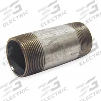 Pipe Nipple: 1/4 in Nominal Pipe Size, 10 1/2 in Lg, Schedule 40, Galvanized Steel, Welded (MPN 0331008805). Key specifications — Manufacture Location: Made in USA; Brand: BECK; Maximum Operating Pressure: 150 psi @ 150°F; Connection Type: Male NPT x Male NPT; Pipe Material: Galvanized Steel.