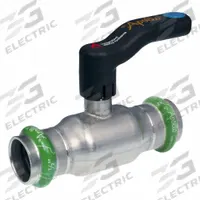 APOLLO Ball Valve: 2 in, Stainless Steel, Straight Valve Body, Press x Press, Full Port Ball Port (MPN 123457180). Key specifications — Brand: APOLLO; Handle: Lever.