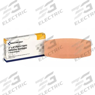 FIRST AID ONLY Adhesive Bandage: Strip Bandages, 2 in Wd, 4 in Lg, Not Metal Detectable