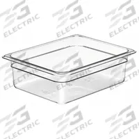 CAMBRO Food Pan: Half Size, Rectangular, 6.3 qt Capacity, NSF Certified, 12 3/4 in Overall Lg (MPN CA24CW135). Key specifications — Brand: CAMBRO; Dishwasher Safe: Yes; NSF Certified: Yes; Product Type: Food Pan; Manufacturer Part Number: CA24CW135.