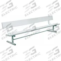 ULTRASITE Outdoor Bench: 96 in Overall Lg, 34 1/4 in Overall Ht, Silver, Silver, Solid Surface (MPN 940P-A8). Key specifications — Manufacturer Part Number: 940P-A8; Brand: ULTRASITE; Frame Color: Silver; Product Type: Outdoor Bench; Seat Color: Silver.