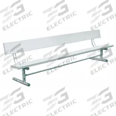 ULTRASITE Outdoor Bench: 96 in Overall Lg, 34 1/4 in Overall Ht, Silver, Silver, Solid Surface (MPN 940P-A8). Key specifications — Manufacturer Part Number: 940P-A8; Brand: ULTRASITE; Frame Color: Silver; Product Type: Outdoor Bench; Seat Color: Silver.