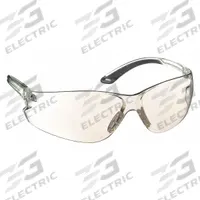 PYRAMEX Safety Glasses: Gray Lens, Frameless, Indoor/Outdoor/Mirrored/Scratch-Resistant, Clear Frame (MPN S5880S). Key specifications — Brand: PYRAMEX; Frame Color: Clear; Lens Color: Gray; Lens Properties: Scratch-Resistant / Indoor/Outdoor / Mirrored.