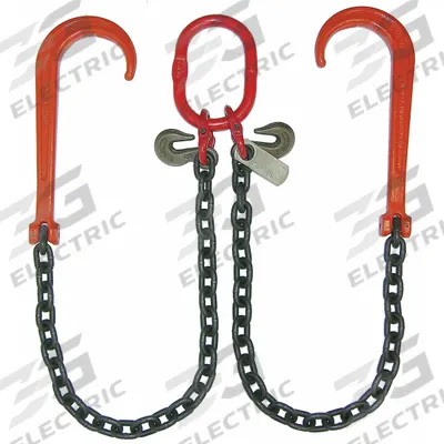 B/A PRODUCTS Chain Sling: 3/8 in Overall Hook Size, 80, 6 ft Overall Lg, Black, Steel - Chain Slings