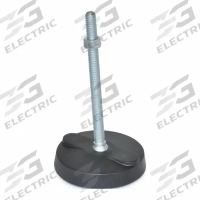 JW WINCO Male-End Leveling Mount: Swiveling Stud, M20 Thread Size, 80 mm - Vibration-Damping Male Leveling Mounts