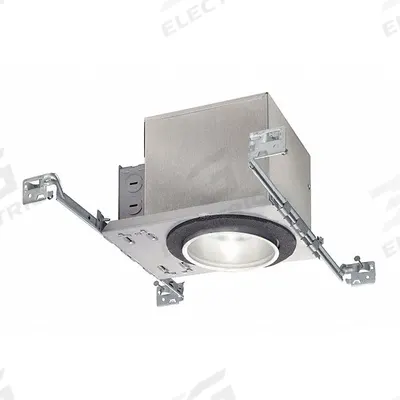 JUNO LIGHTING Recessed Down Light: Airtight New Construction, 4 in Dia, 600 lm, 3500K - New Construction Recessed LED Downlight Housings