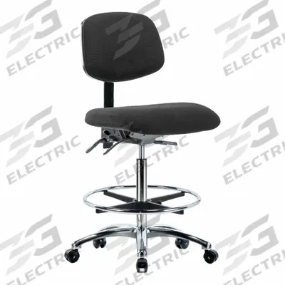 APPROVED VENDOR Task Chair: Fabric, Armless, Ht Range 26 1/4 in to 36 in, 18 1/2 in Seat Wd - Fabric ESD Chairs