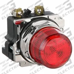 EATON Pilot Light: 30 mm Panel Mounting Size, Red, Incandescent, 120 V AC Max Volt Rating (Supply) (MPN 10250T201NC1N). Key specifications — Series: 10250T; Brand: EATON; Includes Push-To-Test: No Push-To-Test Included.