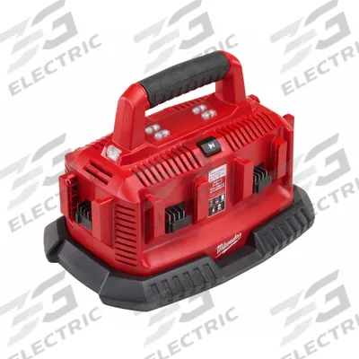 MILWAUKEE Battery Charger: Multi-Port Charging, For 18V DC, 3 Ah Charged in 1-Hour - Milwaukee Battery Chargers