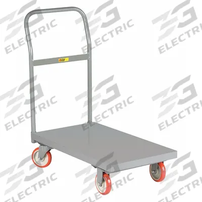 LITTLE GIANT Platform Truck: 1,200 lb, 48 in L x 24 in W x 7 3/4 in H Deck, Solid, 14 ga Deck - General Purpose Platform Trucks