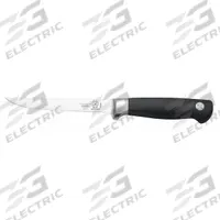 MERCER CUTLERY Boning Knife: Flex, 6 in Overall Lg, Steel Blade, Santoprene Handle, Black Handle (MPN M20206). Key specifications — Sub-brand: Genesis; Brand: MERCER CUTLERY; Blade Material: Steel; Blade Type: Flexible; Edge Style: Taper Ground Edge; Forged/Stamped: Forged; Handle Color: Black; Handle Material: Santoprene.