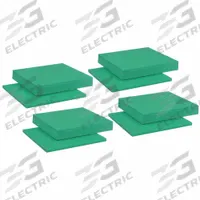 AIRLOC Vibration Isolator Pad: Neoprene, Smooth Pad Top, 6 in Lg, 6 in Wd, 3/4 in Ht, 4 PK (MPN HL350). Key specifications — Isolator Material: Neoprene; Brand: AIRLOC.