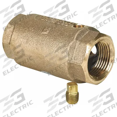 CAMPBELL Check Valve: Poppet, Inline Valve Body, 1 in Pipe Size, FNPT x FNPT, Bronze - Lead-Free Bronze Poppet Check Valves