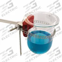 CHEMGLASS Clamp: Clamp, 2 in Overall Ht, 7 1/2 in Base Lg, 5 in Arm Lg, 3 3/4 in Base Wd, Vinyl (MPN CG-9220-02). Key specifications — attr1025734: CHEMGLASS; attr1025736: Vinyl; attr1025747: Clamp.
