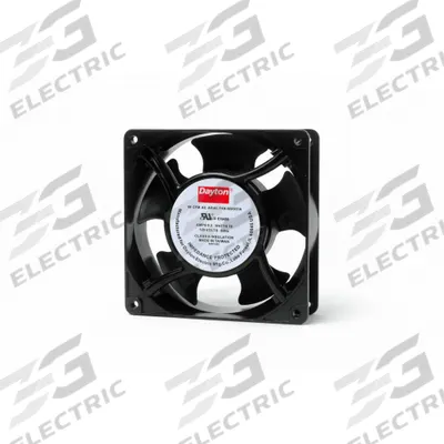 Dayton Axial Fan: 99 cfm Airflow @ 0.000 in SP, 4 11/16 in Ht, 1 1/2 in Dp, Terminals - Standard Square Axial Fans