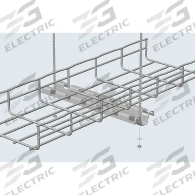 CABLOFIL Profile Support Bracket: 18 in Wd, Steel - Support Brackets for Wire Mesh Trays