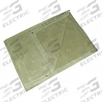 APPROVED VENDOR Tarp: 11.5 ft Lg, 9.5 ft Wd, Heavy Duty, 20 mil, Cotton Canvas, Green, 10 oz/sq yd (MPN 3ZRW5). Key specifications — Color: Green; Brand: APPROVED VENDOR; Fabric Coating: Wax Coated.