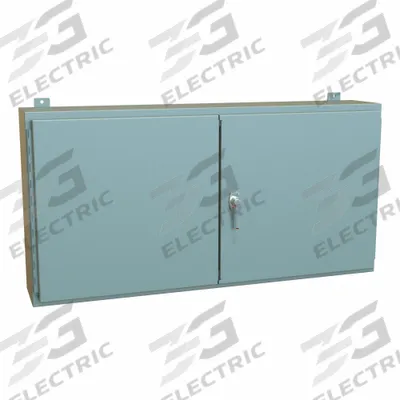 HAMMOND Electrical Enclosure: Steel, 24 in x 48 in x 8 in, NEMA 12, w/Panel, Solid Cover - Steel Dust-Tight Enclosures