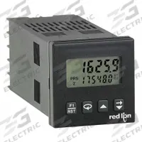 RED LION Electronic Counter: Digital Counters, Front Panel Mounting, 2 in x 2 in, LCD, Push Button (MPN C48CS014). Key specifications — Mounting Style: Panel; Output Rating: 5A @ 250V AC and 30V DC (Relay); 100mA @ 12V DC (PNP); Standards: UL File E137808, CE Approved, cRU US Listed; Immunity to EN 50082-2, EN 61000-4-2, EN 61000-4-3, EN 61000-4-4, EN 61000-4-6, ENV 50204; Emissions to EN 50081-2, EN 55011; NEMA Enclosure Rating: 4X; Brand: RED LION.