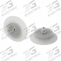 SCHMALZ Vacuum Pad Assembly: Flat, 1/4 in NPT Vacuum Port, 108 mm Pad Dia, Clear, 24 mm Pad Ht, 55 A (MPN 10.01.01.15162). Key specifications — attr1019136: 10.01.01.15162; attr1019138: SCHMALZ; attr1019139: 55 A.