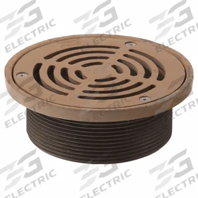 SMITH LIGHT COMMERCIAL Strainer: A, Round, 5 3/4 in Overall Dia, 2 in Overall Ht, Cast Iron - Light-Duty Floor Drain Grates (Class A)