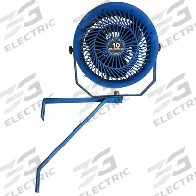 PATTERSON Mounted Fan: 10 in Blade Dia, 115V AC, 1/8 hp Motor HP, Post/Wall Mount - High-Velocity Industrial Wall-Mount Fans
