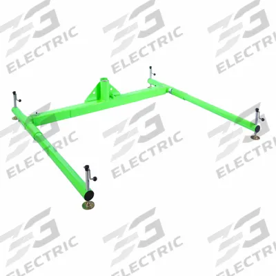 3M Davit Mast Base: 70 in, Floor Mnt, Offset Davit Mast, 118 3/8 in Lg - Davit System Bases