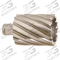 SLUGGER BY FEIN Annular Cutter: 2 7/16 in Cutter Dia, 2 in Max Cutting Dp, Bright, High Speed Steel (MPN 63134618002). Key specifications — attr253884: No; attr253885: Bright; attr253886: High Speed Steel; attr253887: Weldon Flat; attr253888: Fractional Inch; attr277149: SLUGGER BY FEIN.