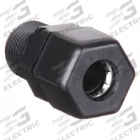 PARKER Compression Fitting Adapter: 1/4 in OD x 1/8 in Pipe Size, Compression x MNPTF, Polypropylene (MPN P4MC2). Key specifications — Standards: NSF/ANSI 51; Brand: PARKER.