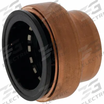 NIBCO Push-Fit Cap: 1 in OD Size, Push-to-Connect - Copper Push-to-Connect Tube Fittings