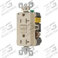 HUBBELL Receptacle: Duplex, 5-20, Ivory, 125V AC, 20 A, 2 Pole / 3 Wire (MPN AFR20TRI)